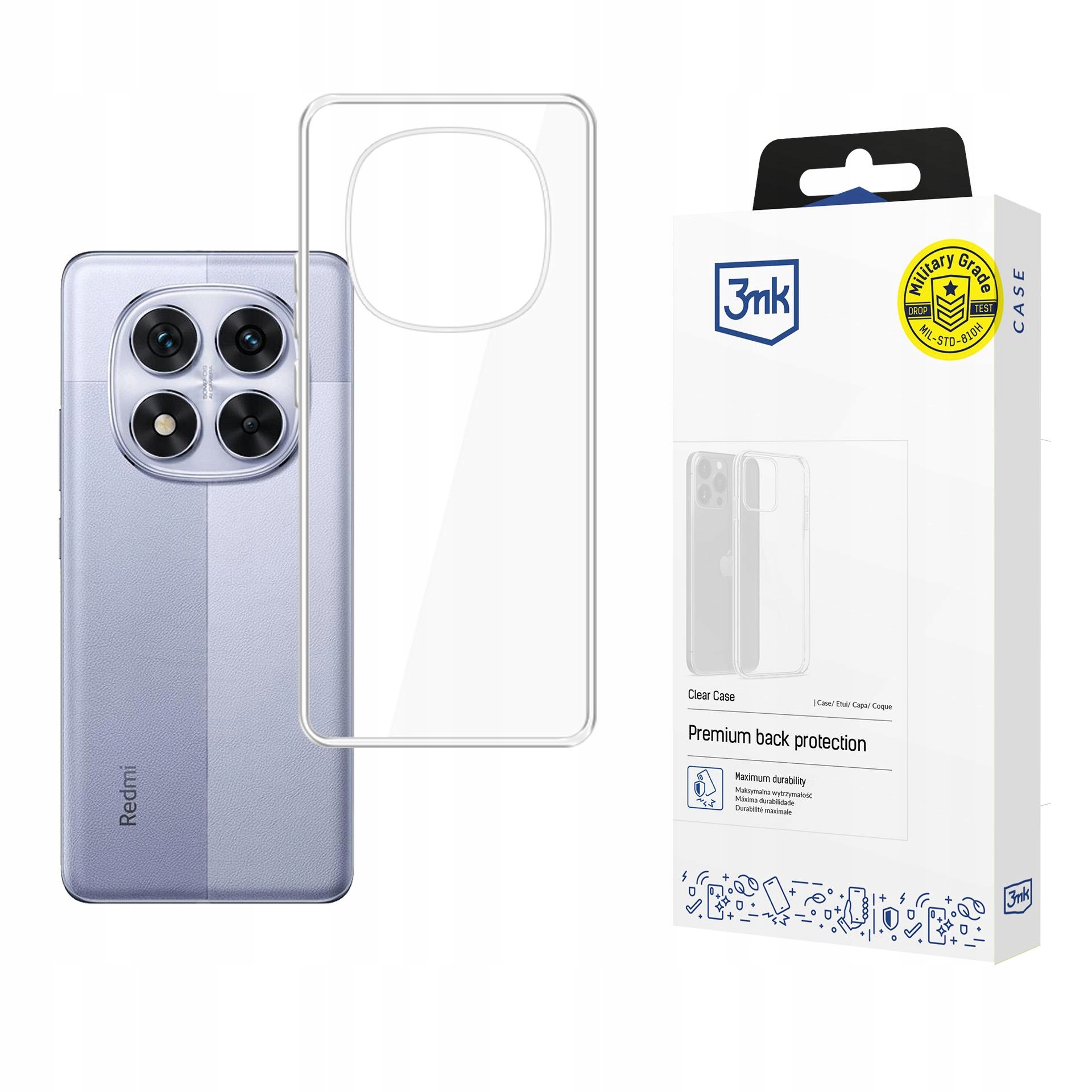 Silikonowe etui na Redmi Note 14 Pro+ - 3mk Clear Case