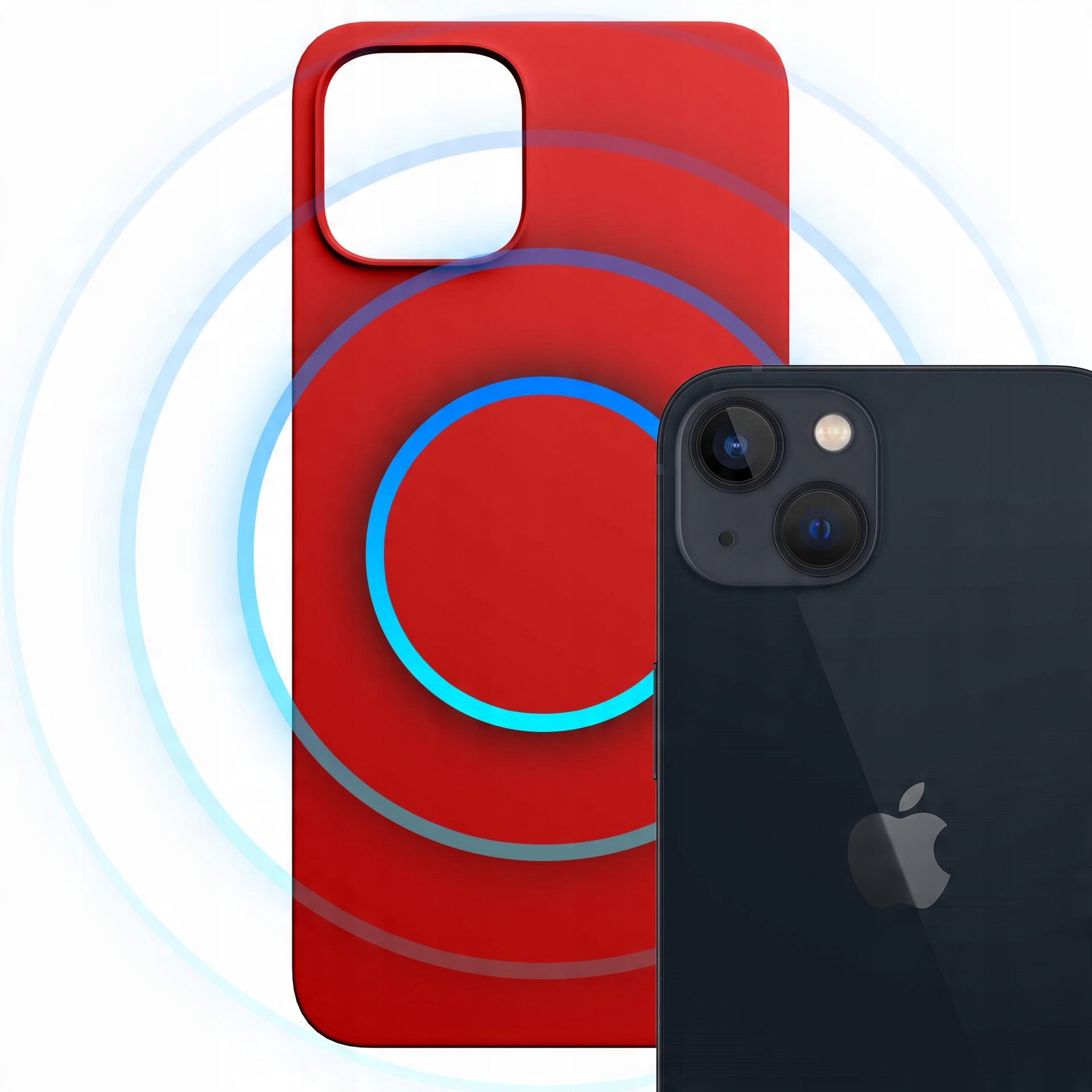 Czerwone etui z MagSafe na tył Apple iPhone 14 Plus - 3mk HARDY MagSilicone