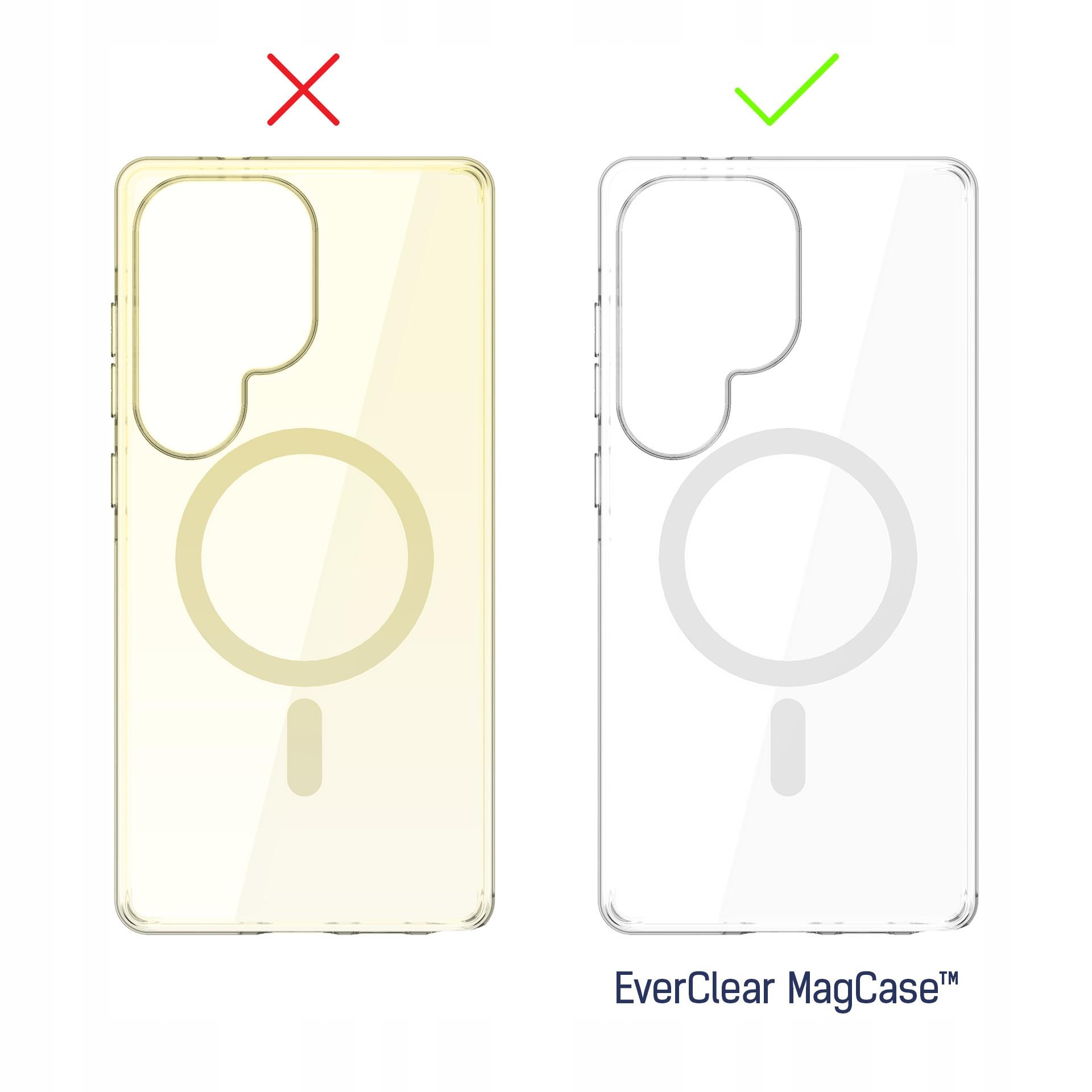Nieżółknące etui MagSafe na tył Samsung Galaxy S25 Ultra 3mk EverClear Case