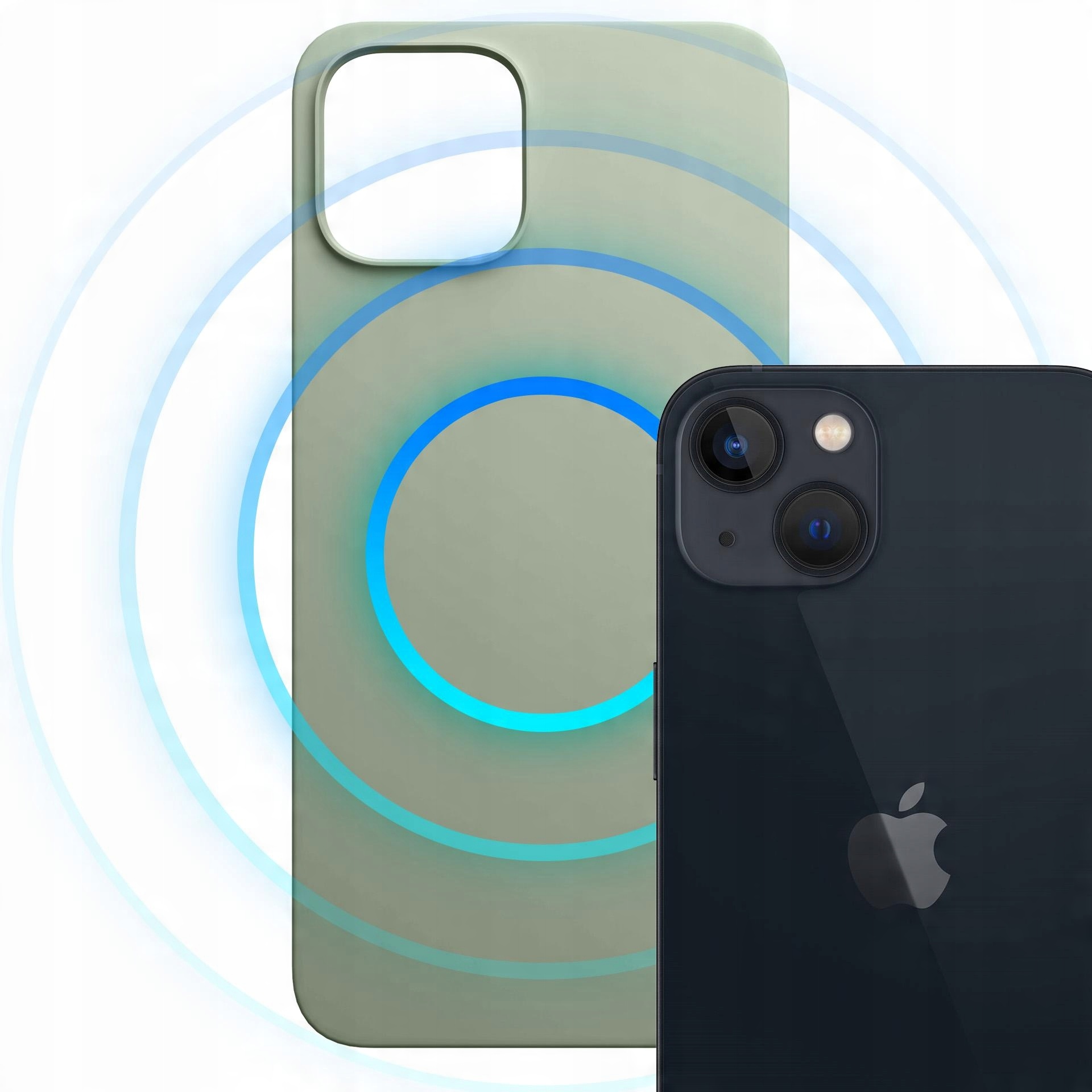 Zielone etui z MagSafe case na tył do Apple iPhone 15 3mk HARDY MagSilicone