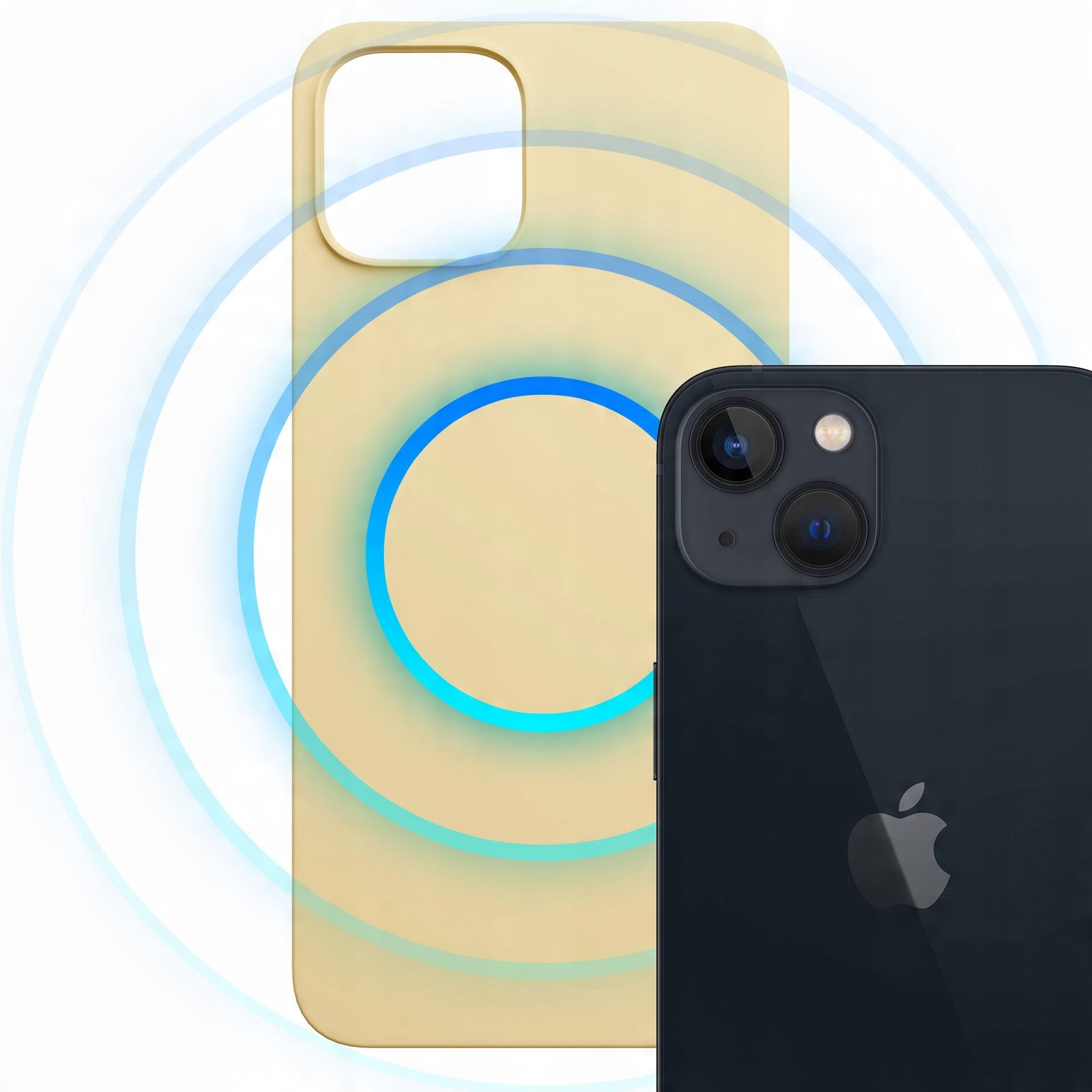 Żółte etui z MagSafe na tył do Apple iPhone 15 Plus - 3mk HARDY MagSilicone