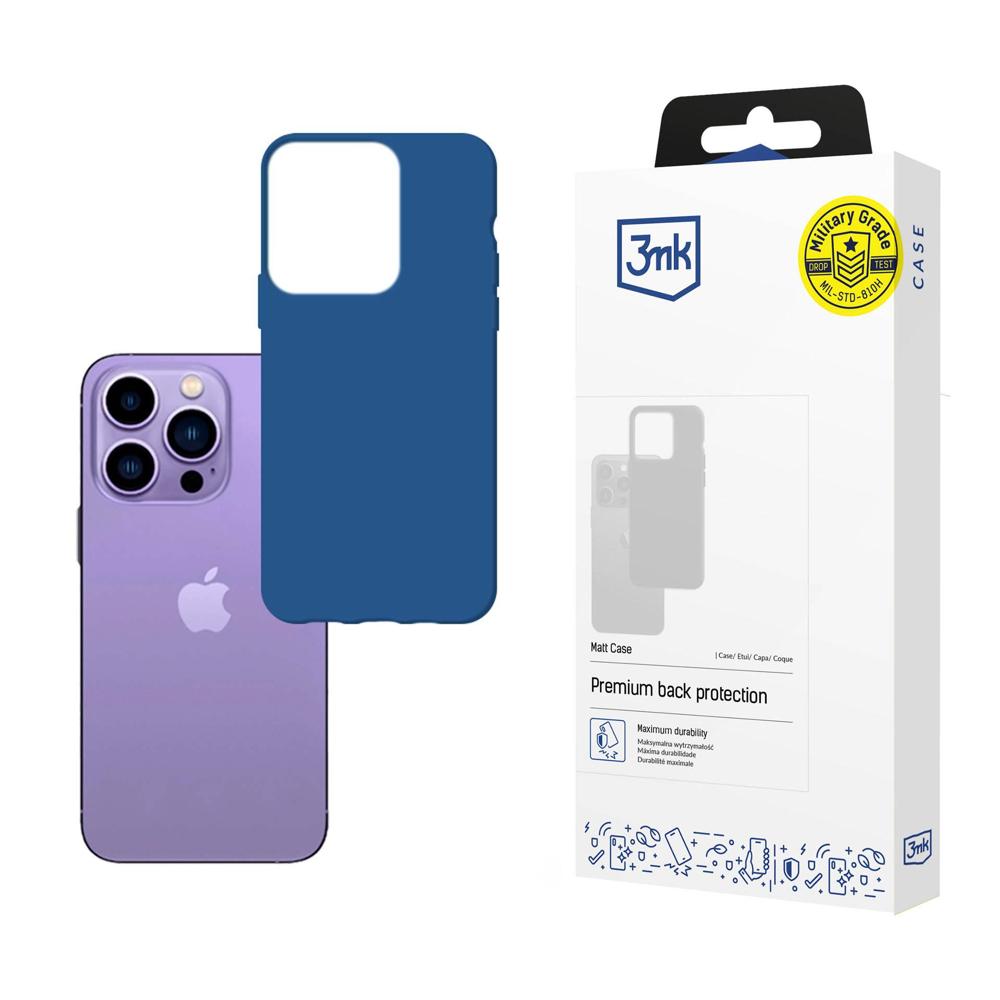 Matowe etui na Apple iPhone 14 Pro Max - 3mk Matt Case blueb