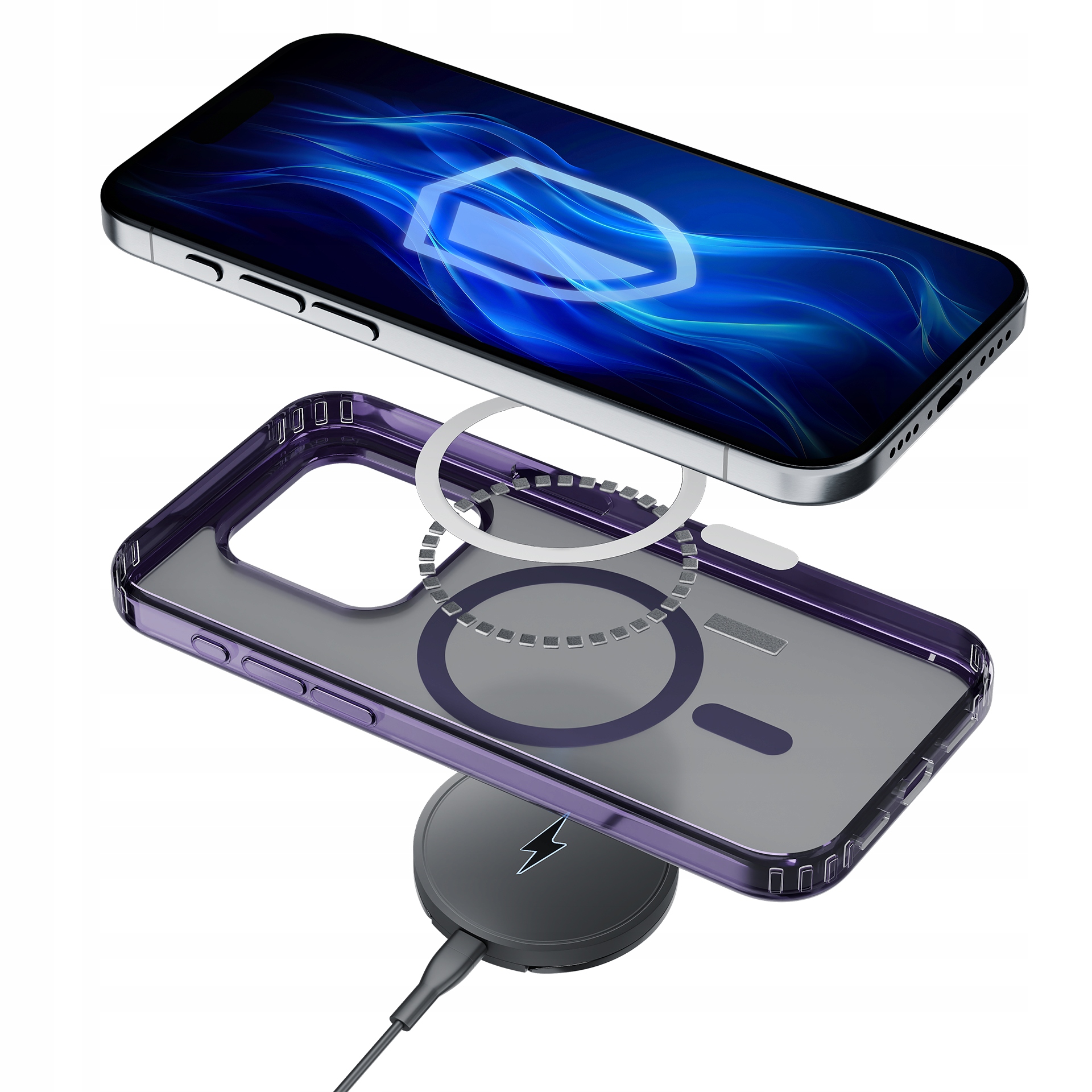 Etui z MagSafe na Apple iPhone 14 Pro Max - 3mk Frosty MagCase Purple
