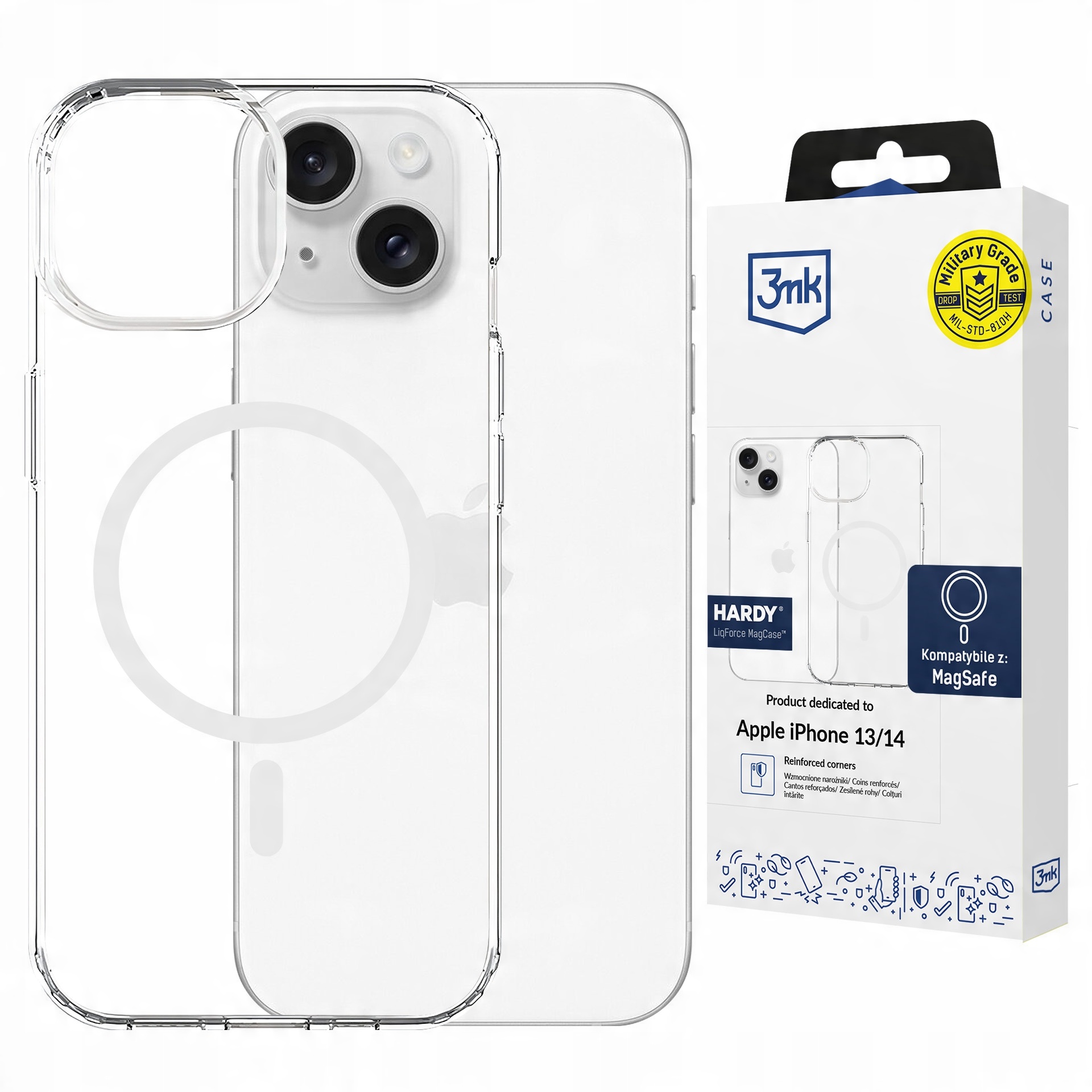 Pancerne etui z MagSafe 3mk Hardy LiqForce Mag Case na Apple iPhone 13 / 14