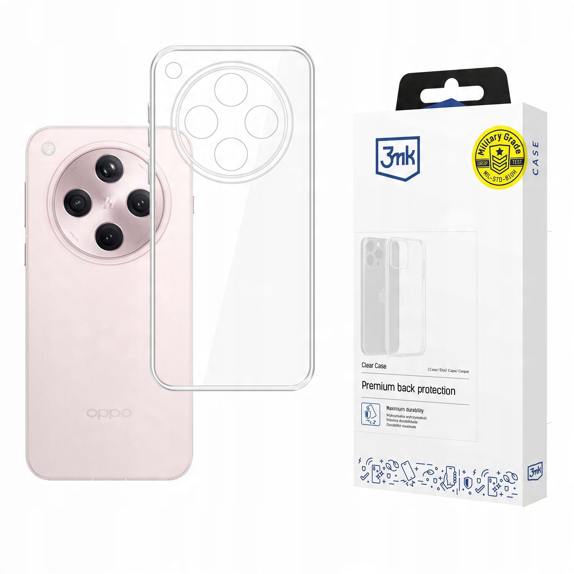 Silikonowe etui na Oppo Find X8 - 3mk Clear Case