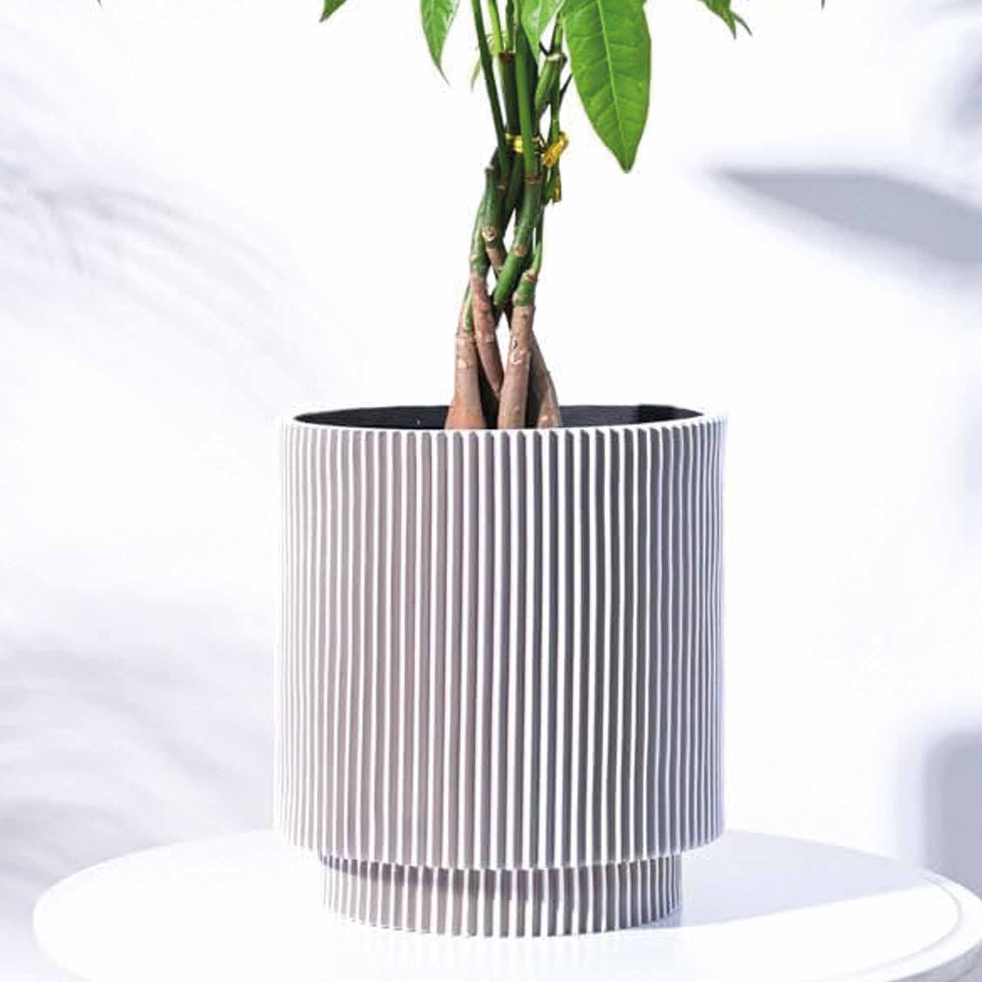 Mască de ghiveci Capi Europe forma cilindrica groove nl, 44 cm, ivory — imaginea 3