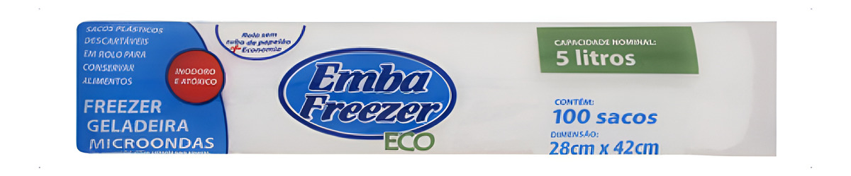 Saco Para Conservar Alimentos Destacável 5l Embafreezer Eco