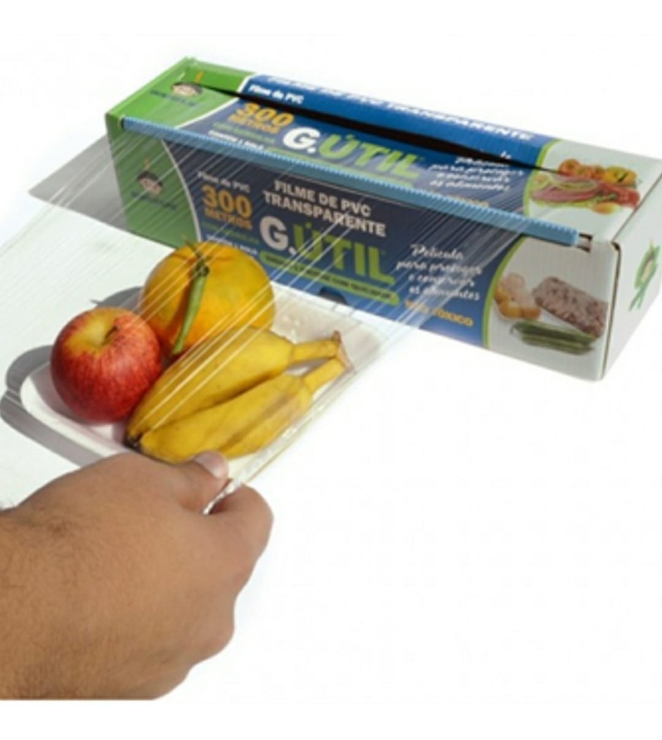 Filme Pvc Cx C/ Serrilhas - 38cm X 300m - Guarufilme