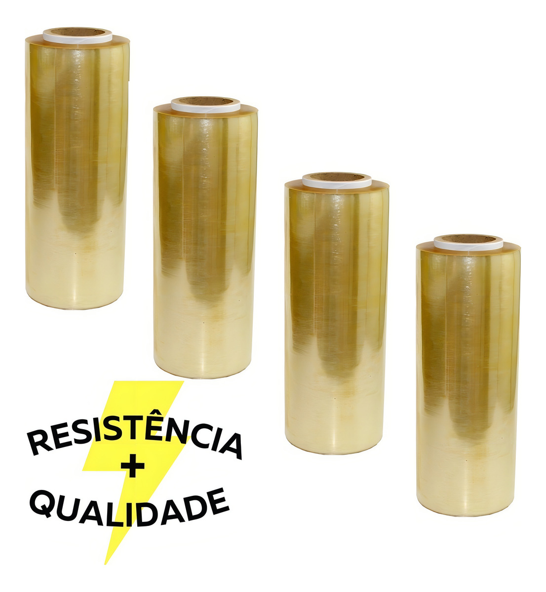 Kit 4 Rolo Bobina Plastico Filme Pvc 28cm X 300m- 300 Metros