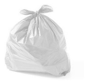 Saco De Lixo 20 Litros Reforçado - 100 Unidades Cor Branco (pacote 1,2kg 45x54 0,08Micras) 2,4KG 2 pacotes