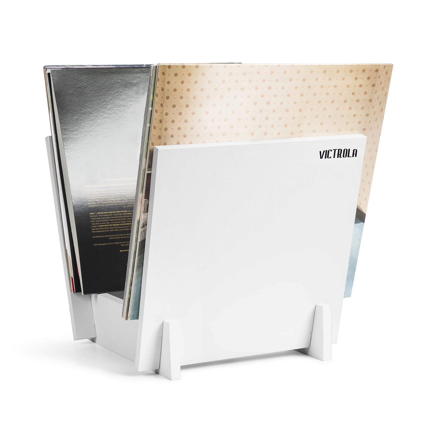 Bridge Record Stand - White