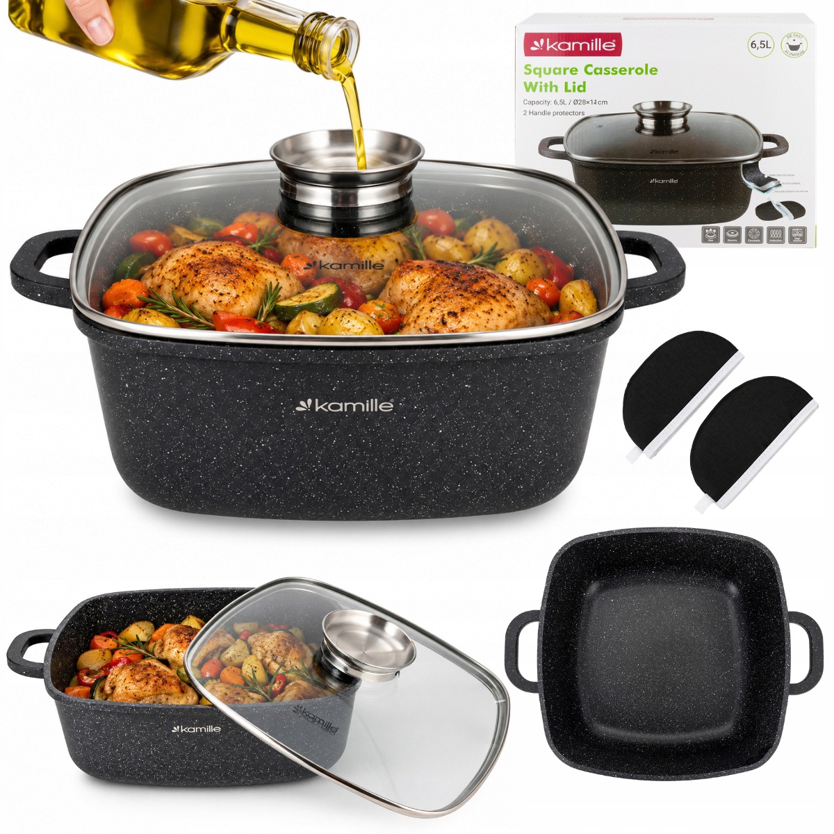 Korpus z odlewanego aluminium garnka Kamille