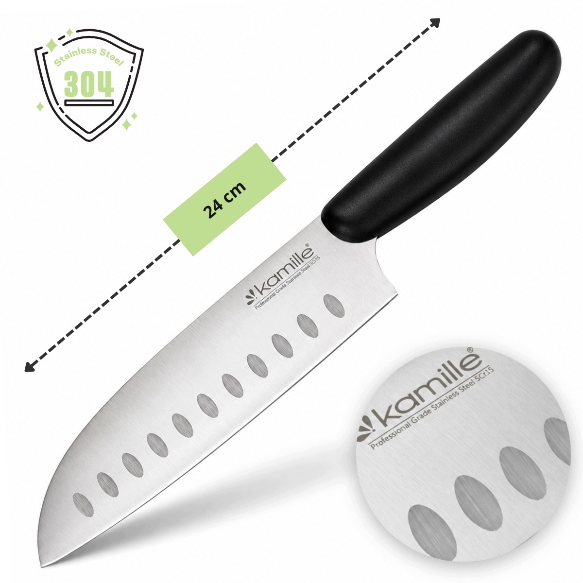 Nóż Santoku w oryginalnym opakowaniu