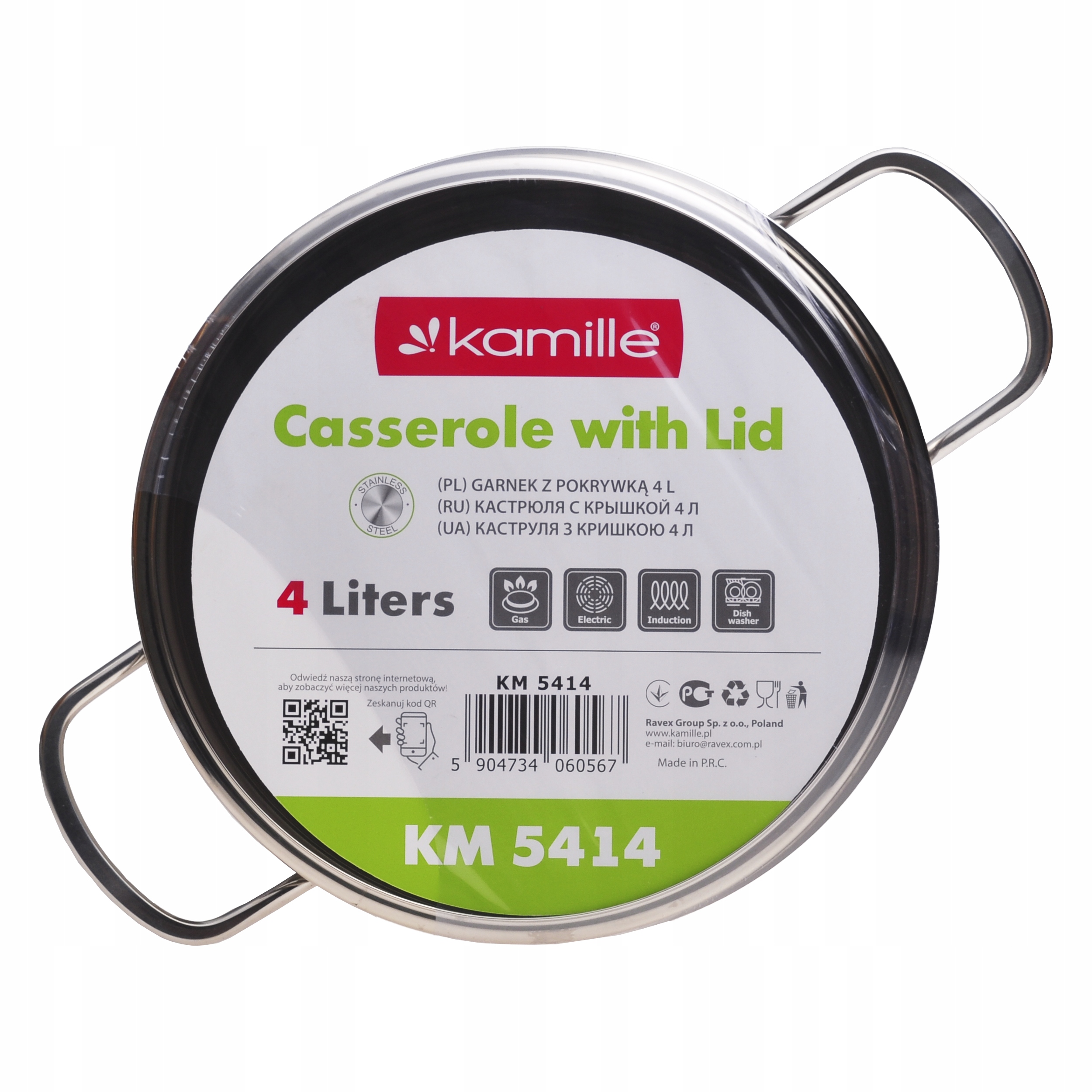 Garnek KAMILLE KM-5414 do kuchenki gazowej elektrycznej ceramicznej i indukcyjnej