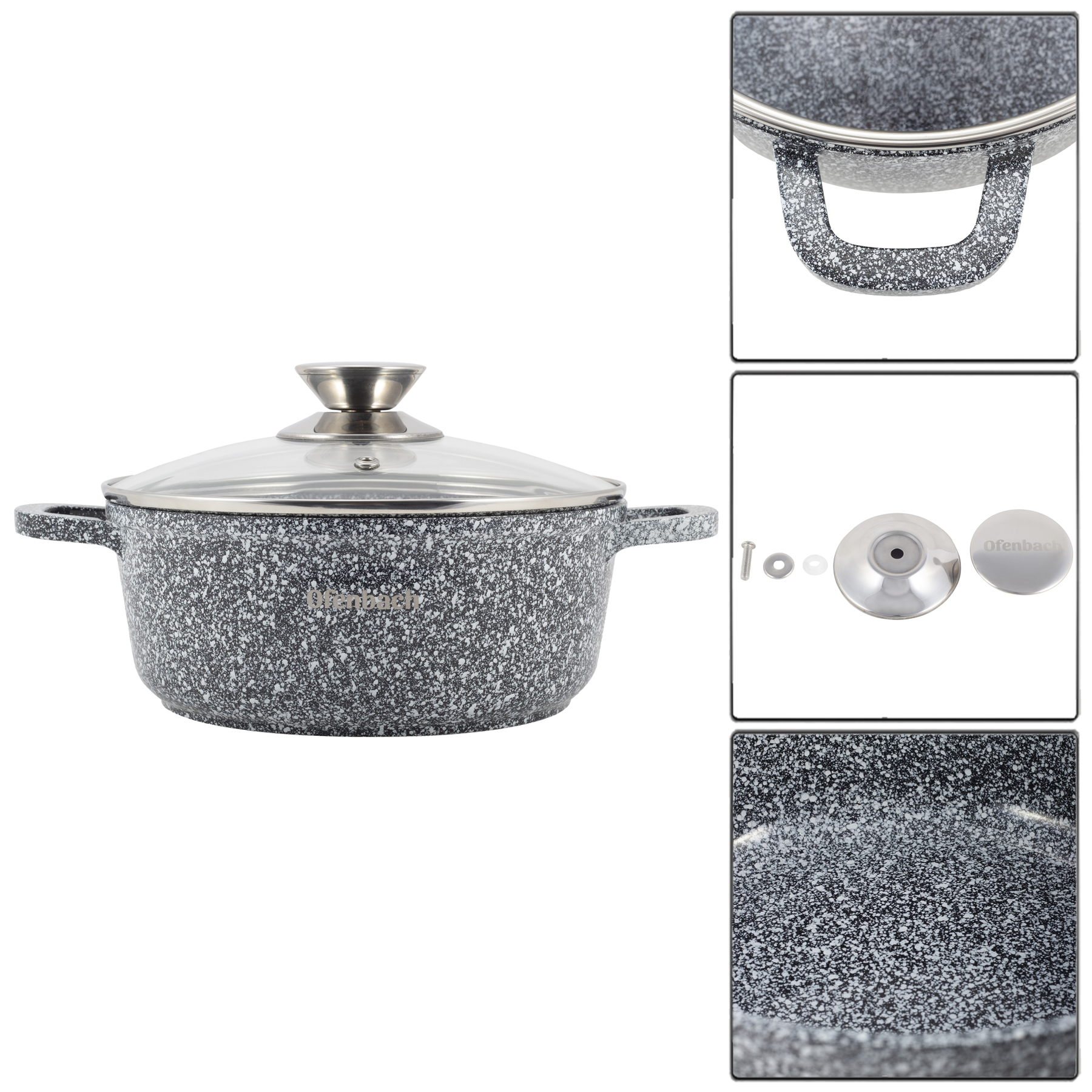 Garnek aluminiowy Ofenbach z powłoką granitową 20 cm