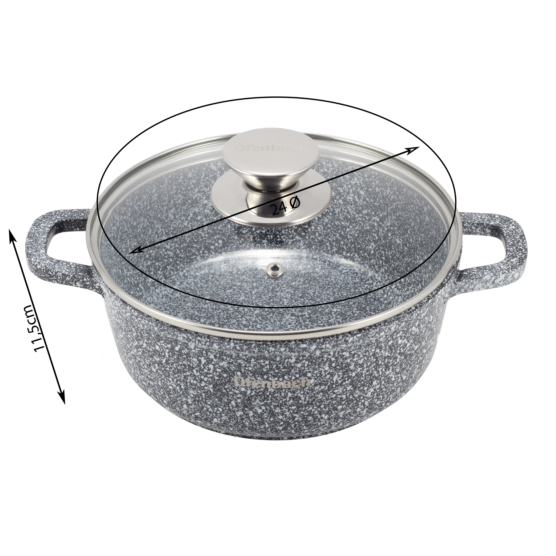 Garnek aluminiowy Ofenbach z granitową powłoką