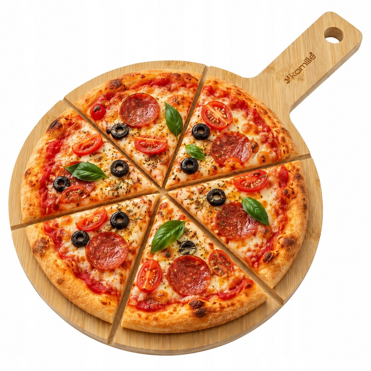 Deska bambusowa do pizzy serów i przekąsek Kamille KM-10020