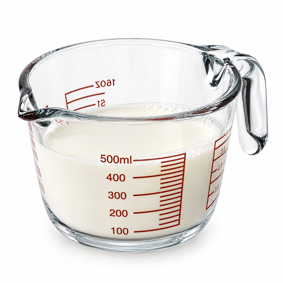 Profilowany dzióbek szklanej miarki KAMILLE 500 ml