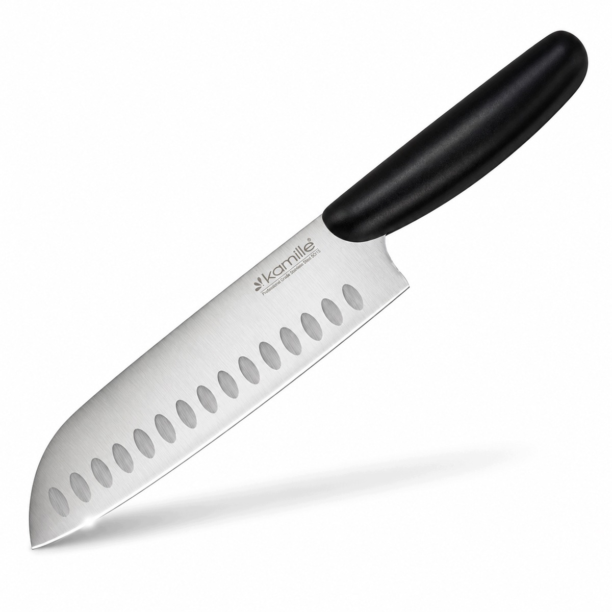 Nóż Santoku Kamille z wgłębieniami Granton Edge