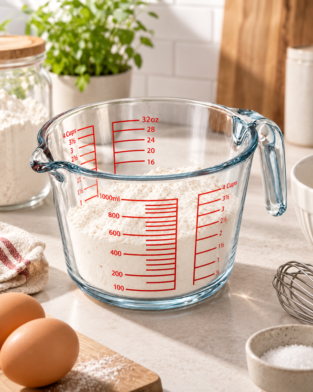 Miarka szklana KAMILLE KM-9177 1000 ml z podziałką i uchwytem