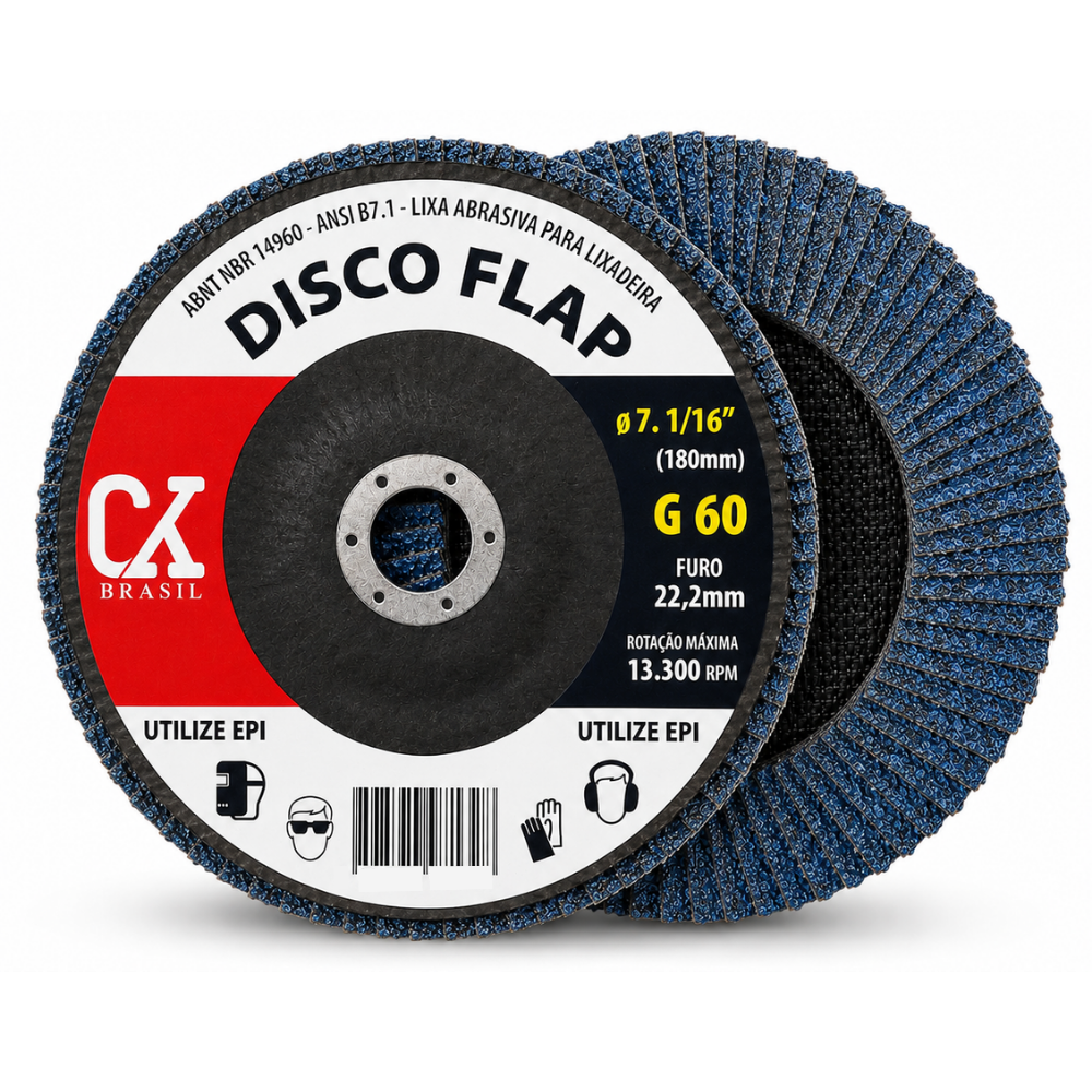 Disco Flap Zircon 7" 180mm Linha Pro | CK Brasil | CKBRASIL
