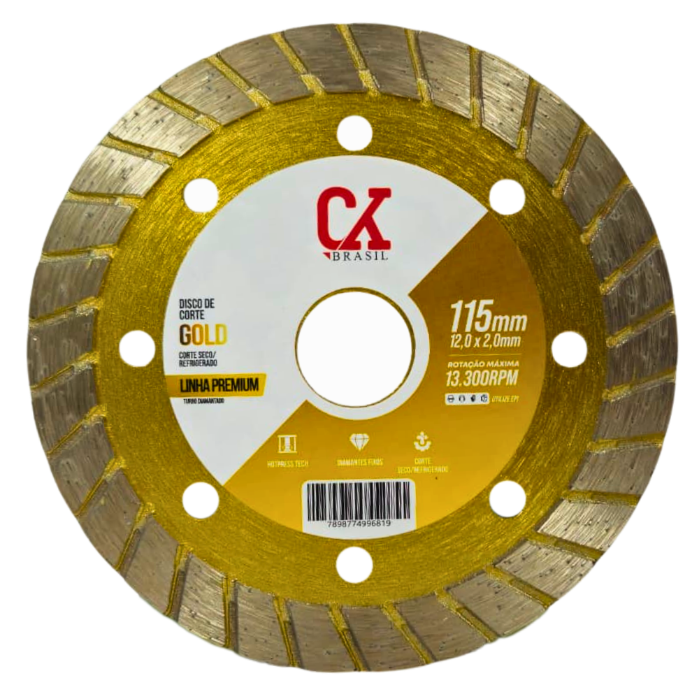 Disco Diamantado 115x12x20mm Linha Gold Premium - Ck Brasil | CKBRASIL