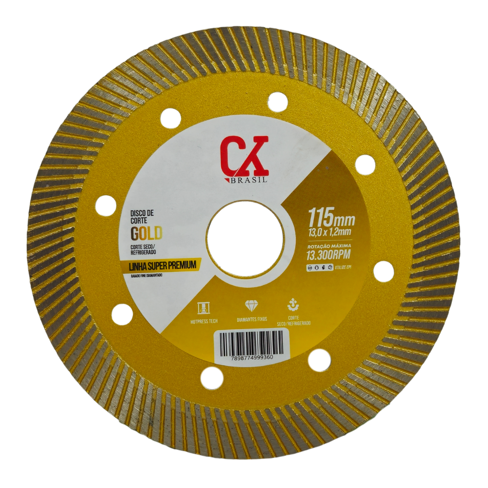 Disco Diamantado Raiado Fine 115 x 1,2 x 13mm - Ck Brasil | CKBRASIL