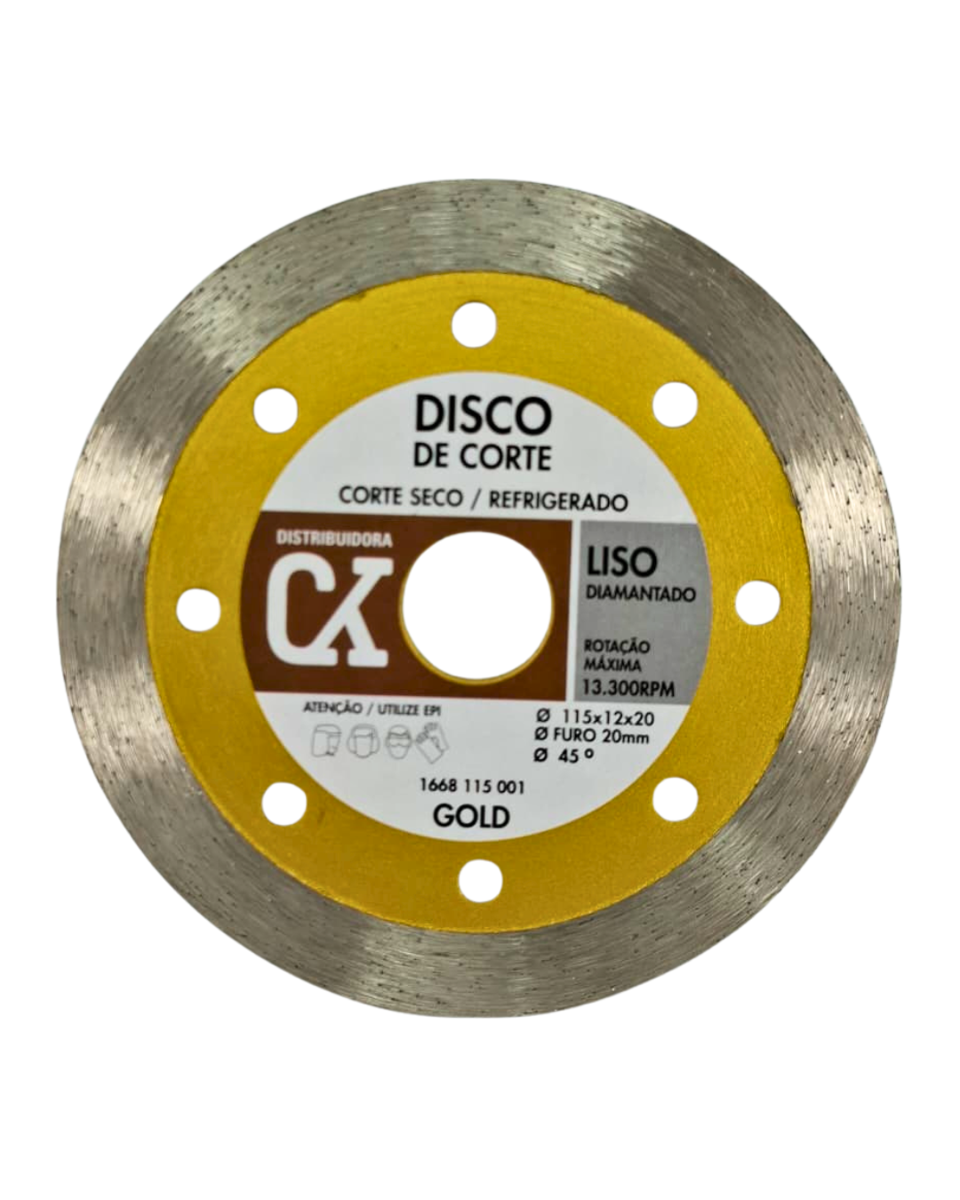 Disco Diamantado 115x12x20mm Linha Gold Premium - Ck Brasil | CKBRASIL