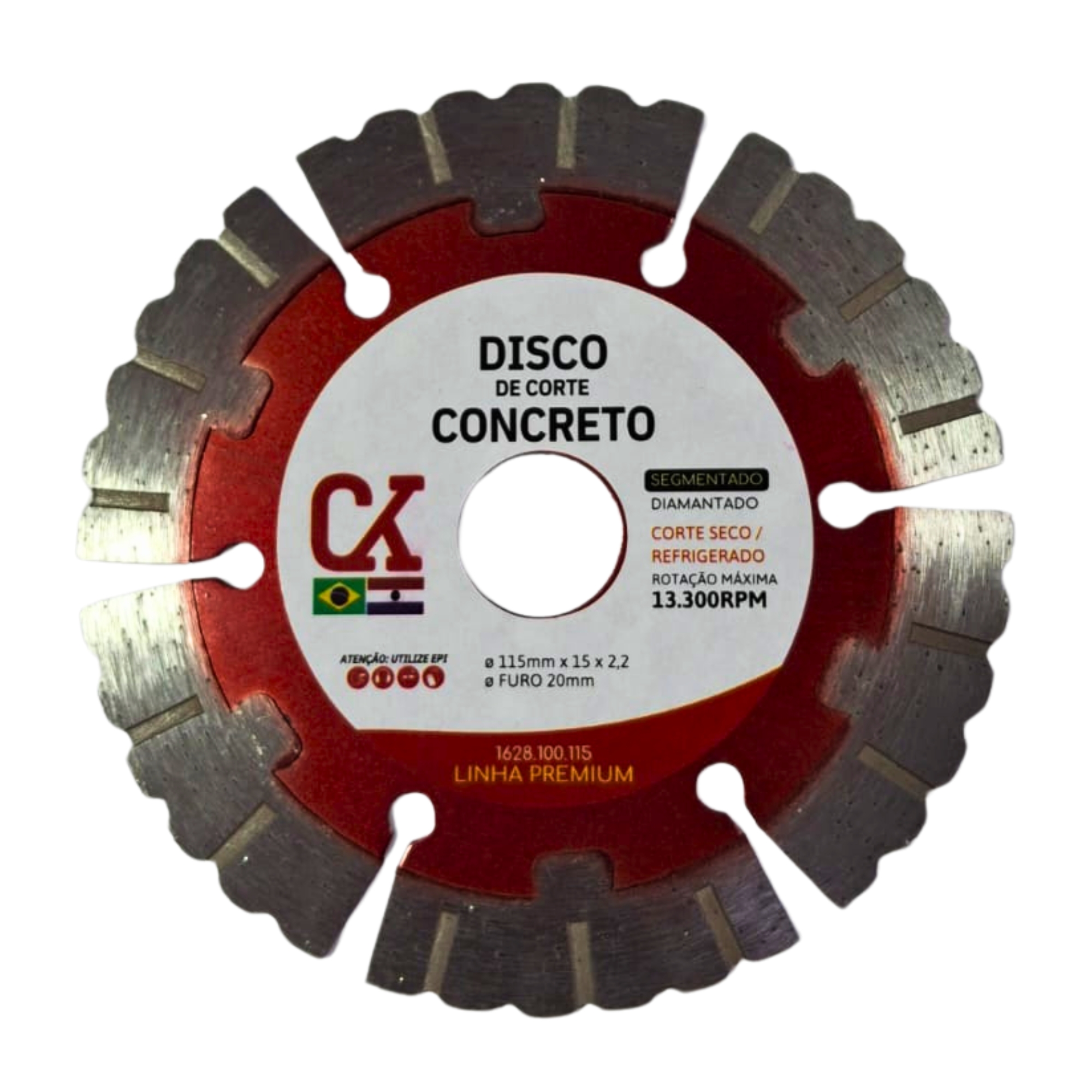 Disco de Concreto Segmentado Premium 115mm | CKBRASIL