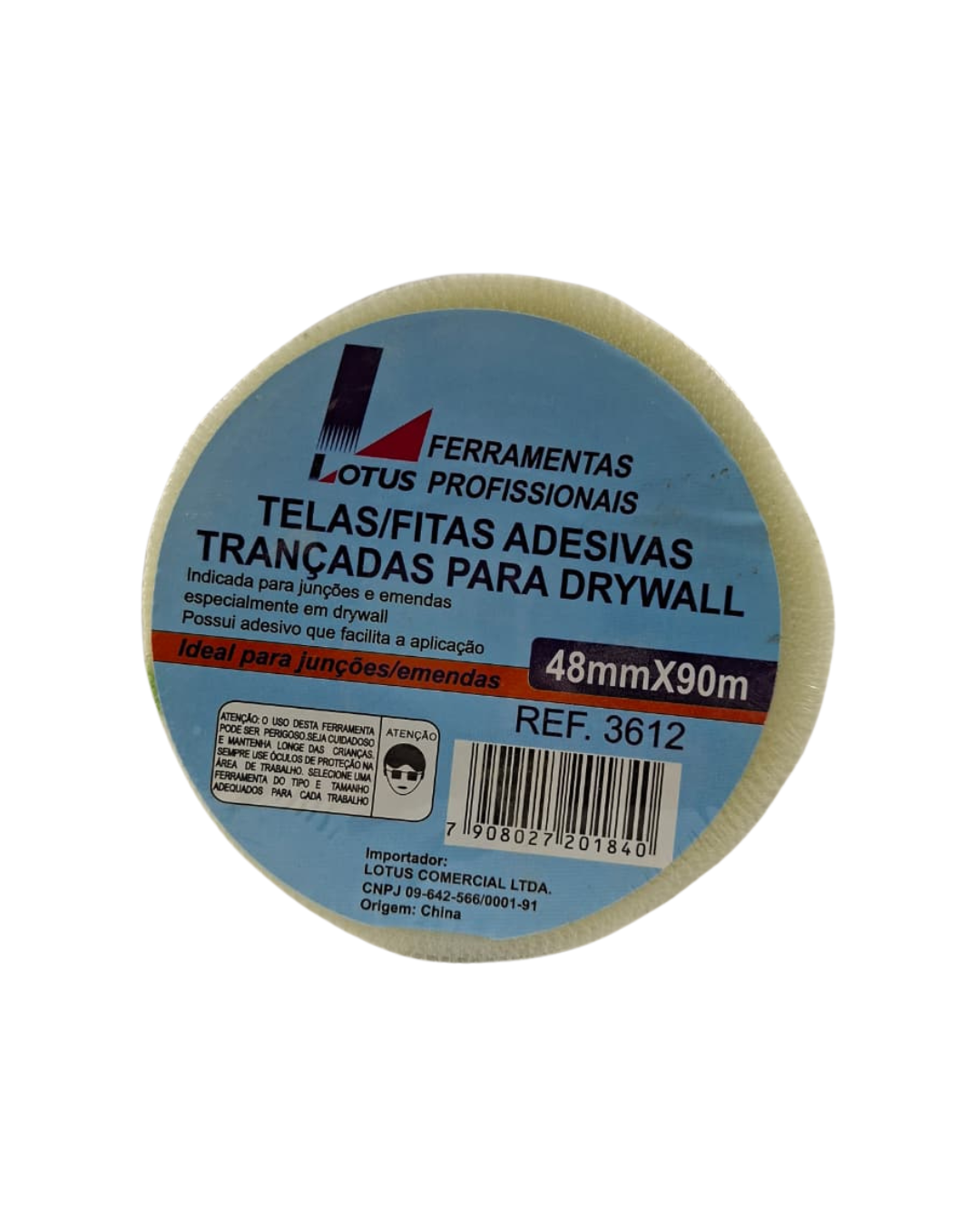Tela Adesiva Trançada Para Drywall 48mm X 90m - Lotus | CKBRASIL