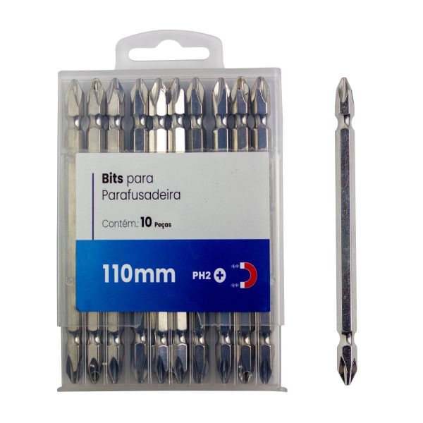 BITS PARA PARAFUSADEIRA 110MM PH2 com 10 pcs - CK | CKBRASIL