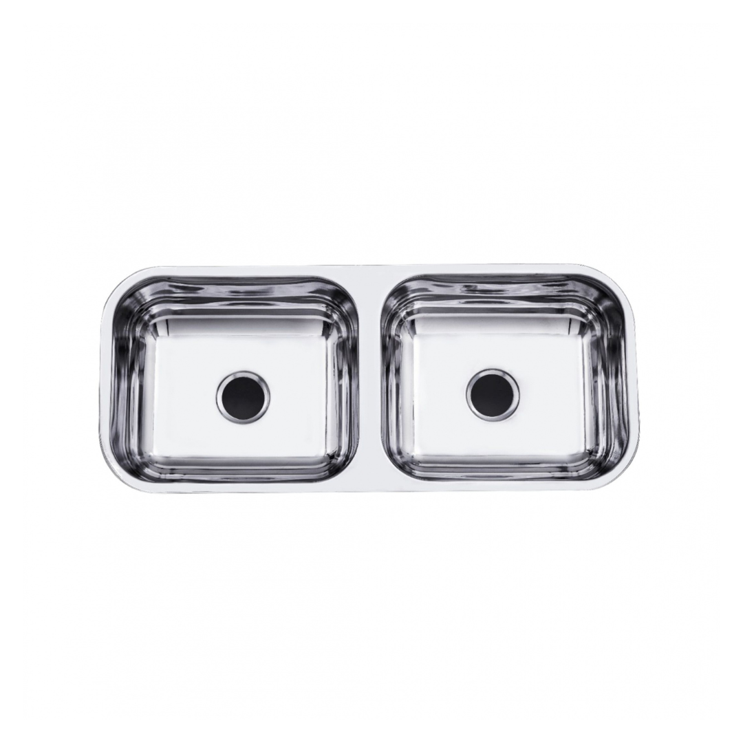 Cuba Dupla Normal aço inox 304-(84X34X17 cm) Polida Tecnocuba | CKBRASIL