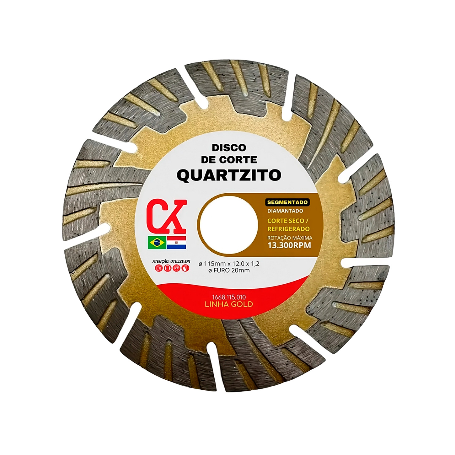 Disco Diamantado Quartzito 115x12mm Linha Gold Premium - Ck Brasil | CKBRASIL