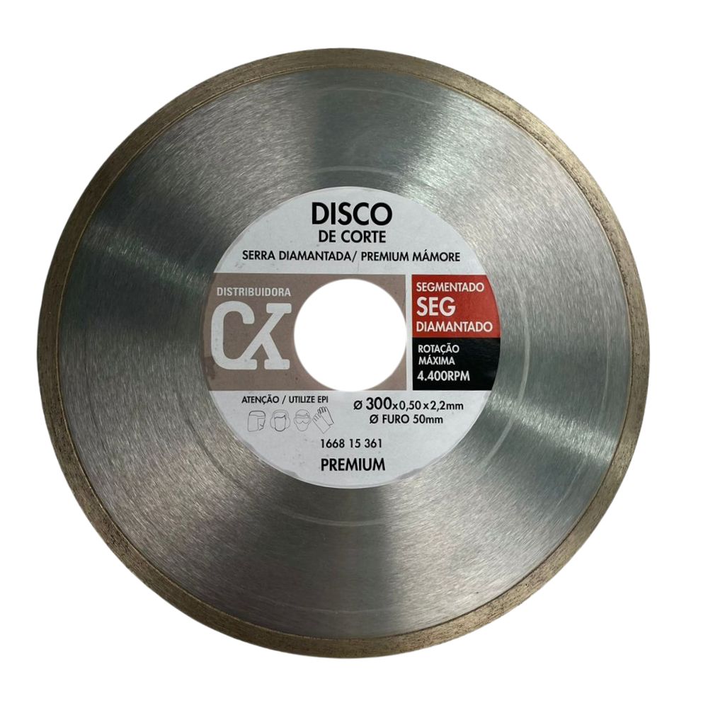 Serra Diamantada 300x10mm Furo 60x50mm Mármore Especial Linha Premium | CKBRASIL