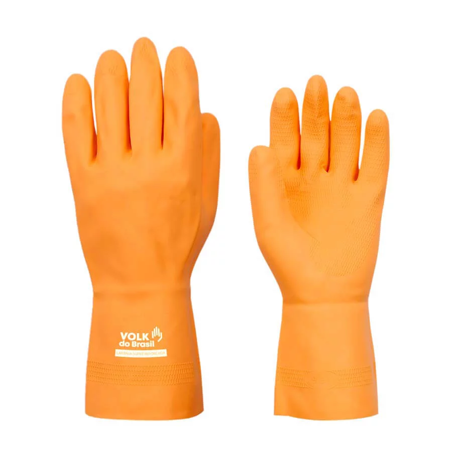 Luva Látex e Neoprene Laranja Super Reforçada - Volk CA 16311 | CKBRASIL