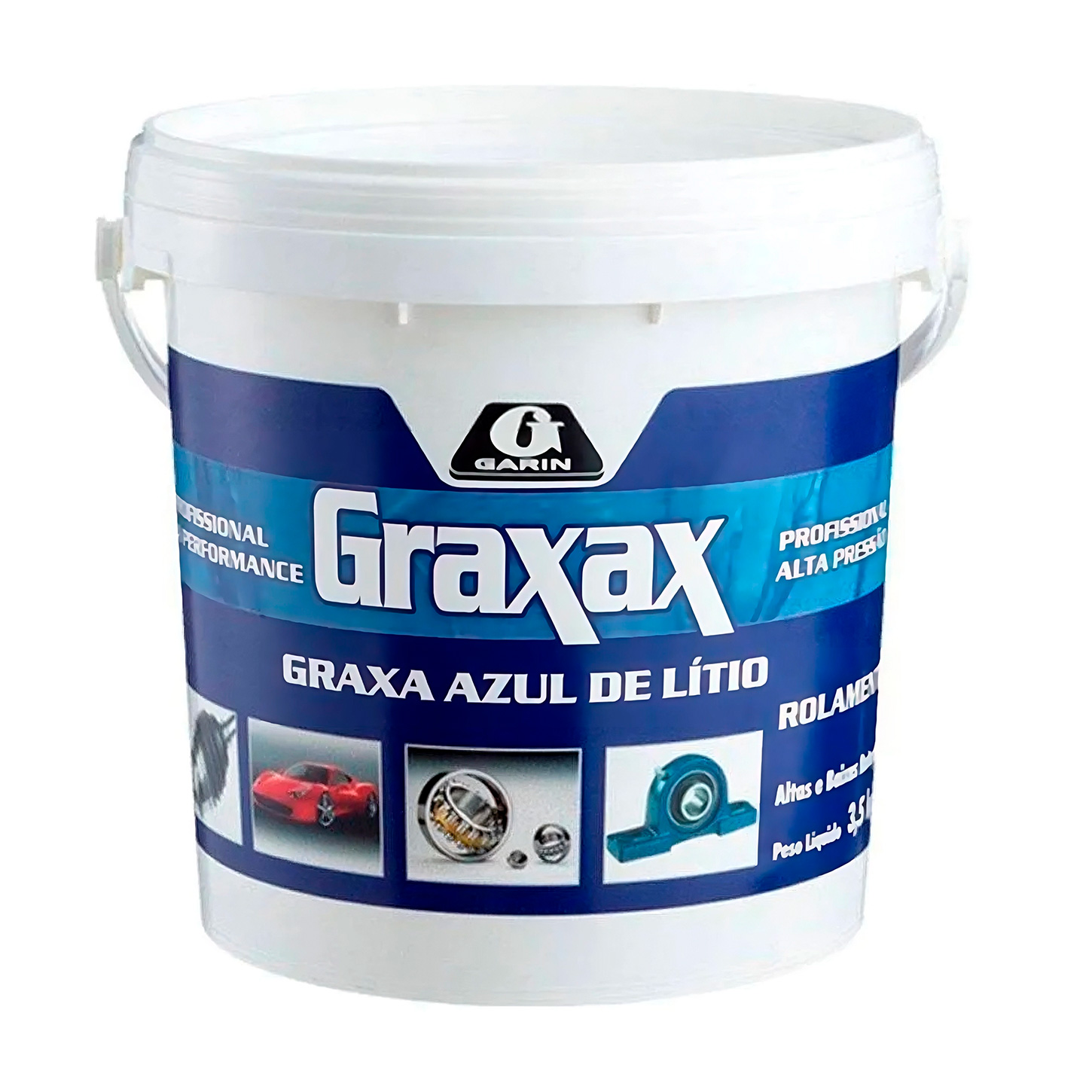 Balde Graxa Azul Lítio Uso Geral Diversas Aplicações 3,5 Kg - Garin | CKBRASIL