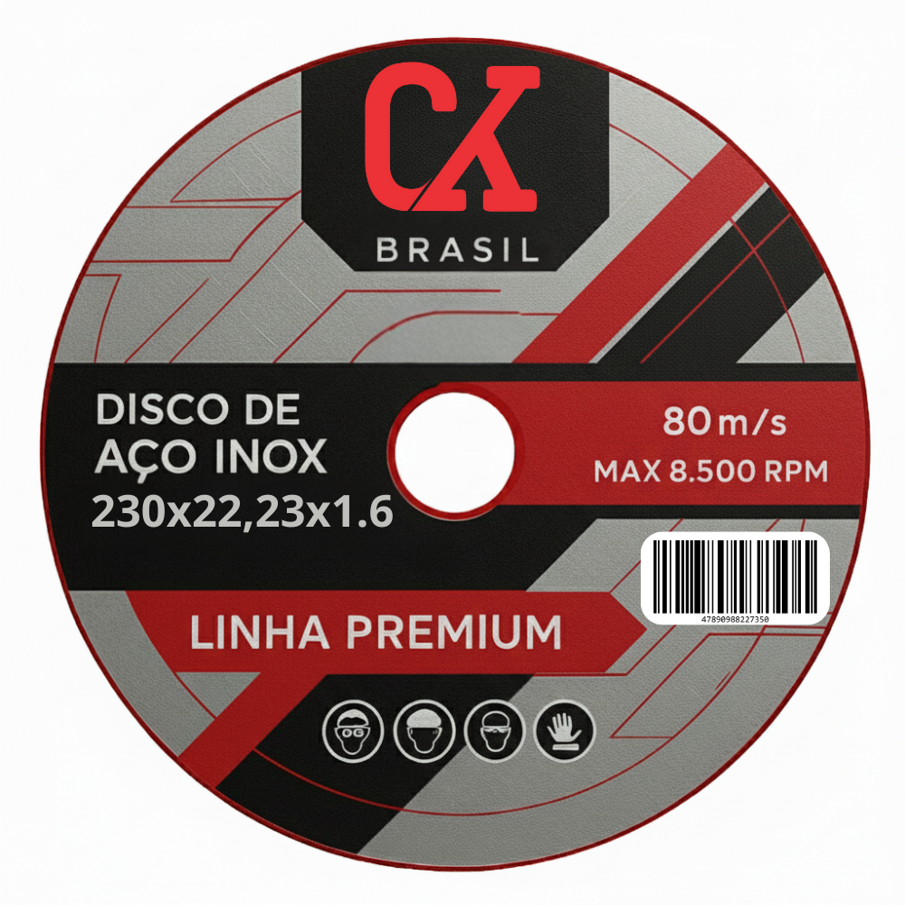 Disco De Ferro e Aço Inox - Linha Premium | CK BRASIL | CKBRASIL