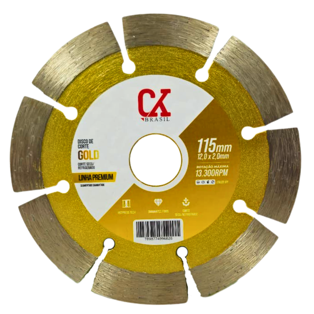 Disco Diamantado 115x12x20mm Linha Gold Premium - Ck Brasil | CKBRASIL