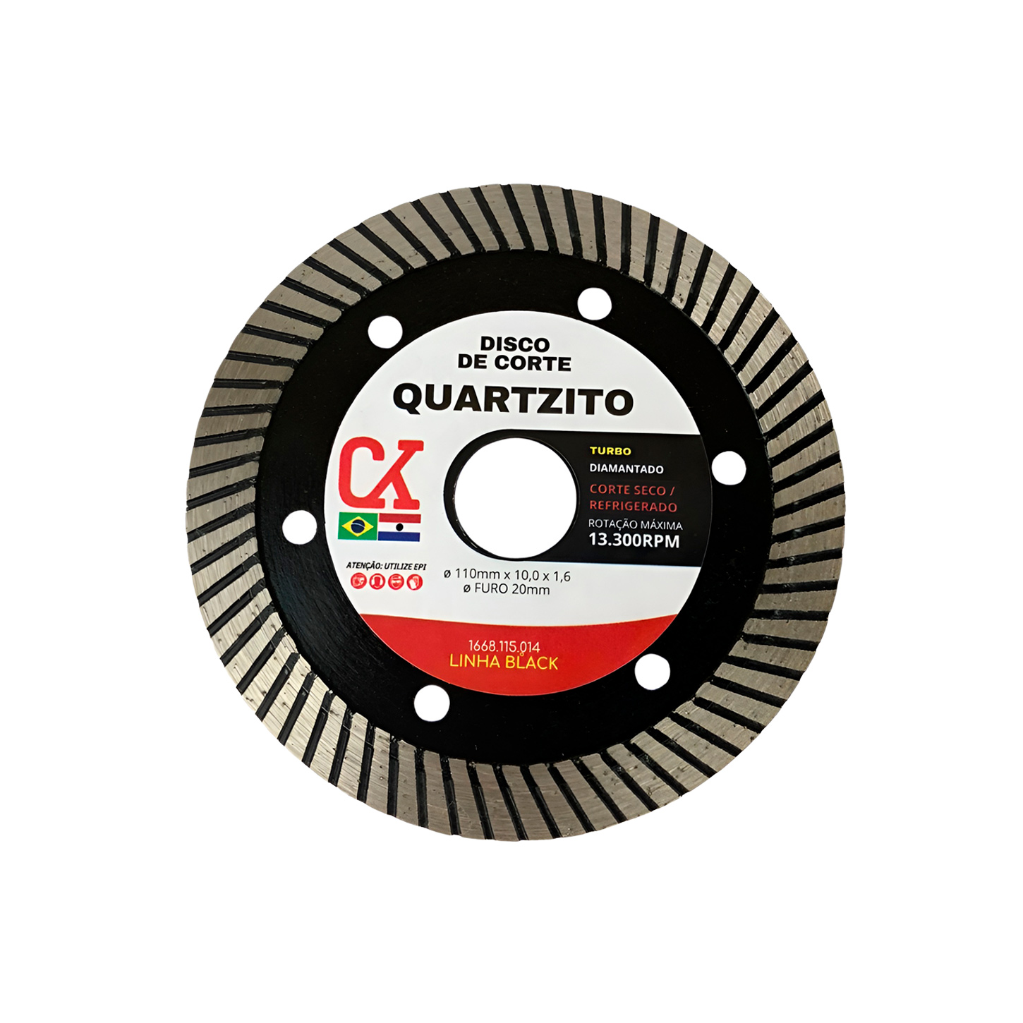 Disco Diamantado 110x10x1,6 Estreito Linha Black - Ck Brasil | CKBRASIL