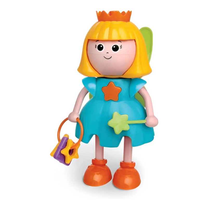 Boneca Flora Fadinha De Atividades Azul Elka 750