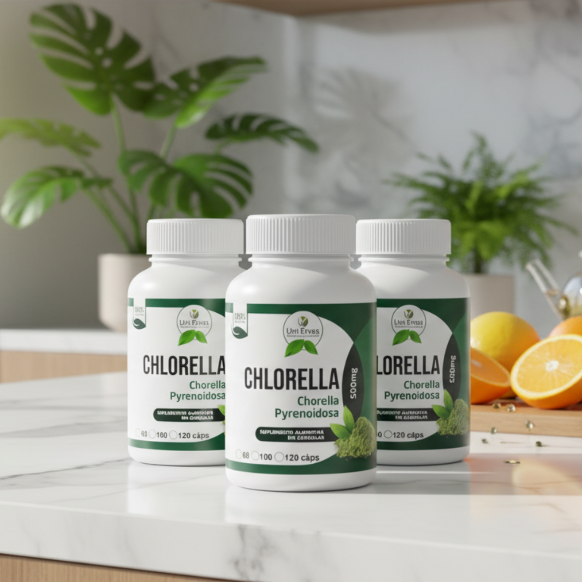 Chlorella 500mg Nativ Suplemento Natural Premium 60 Caps