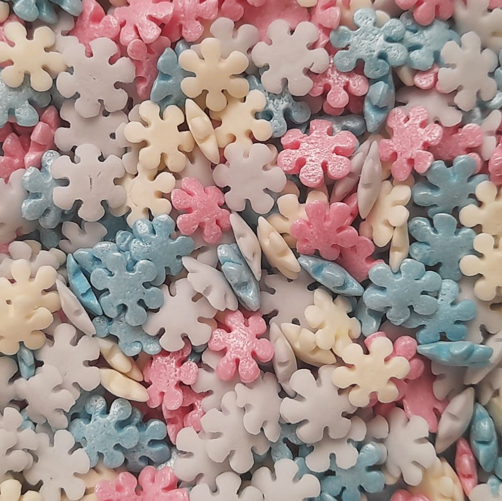 POSYPKA CUKROWA Płatki Śniegu Śnieżynki Perłowe
