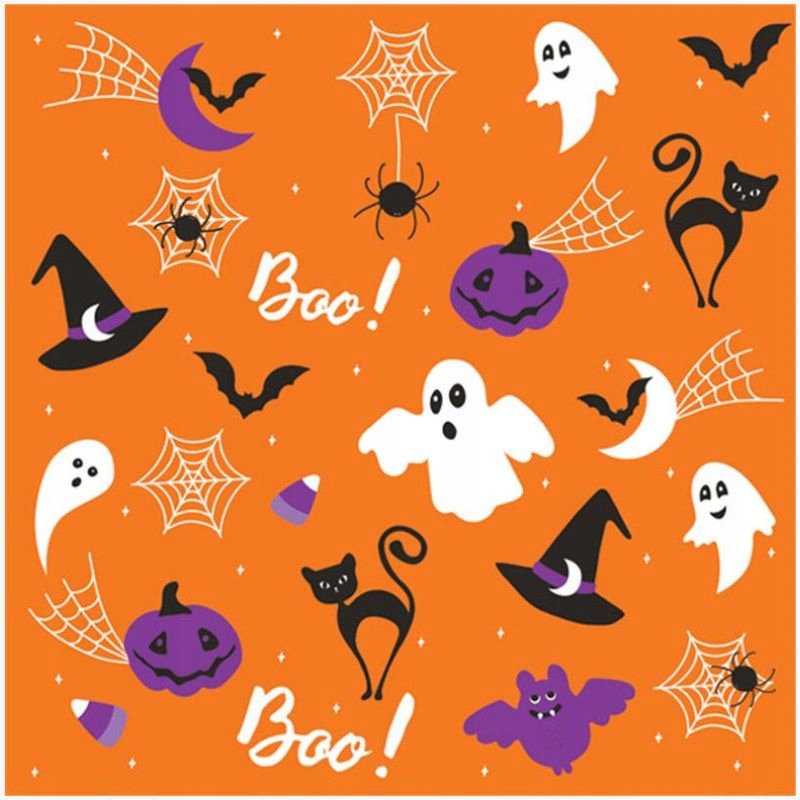 SERWETKI PAPIEROWE SD-037701 Halloween Graphics Pomaranczowe 33X33cm 20szt