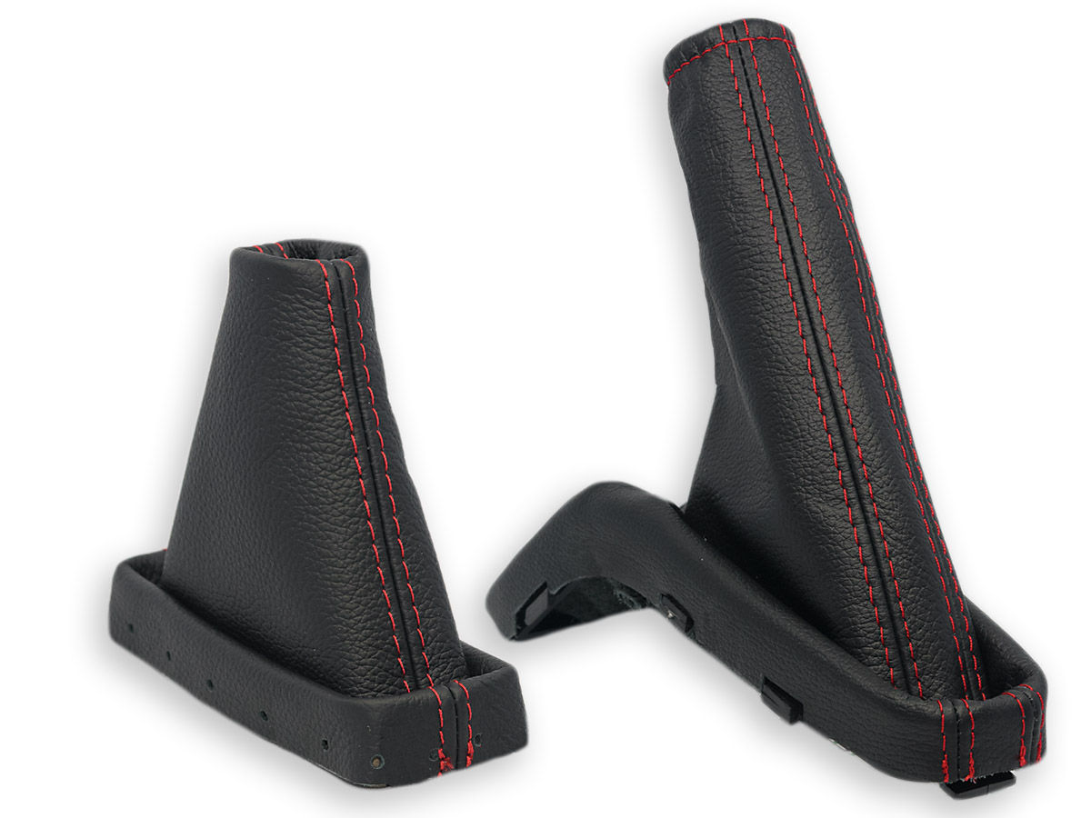 FOR HOLDEN ASTRA TS 98-05 GEAR SHIFT BOOT + EBRAKE GAITER EMBROIDERY RED SXi