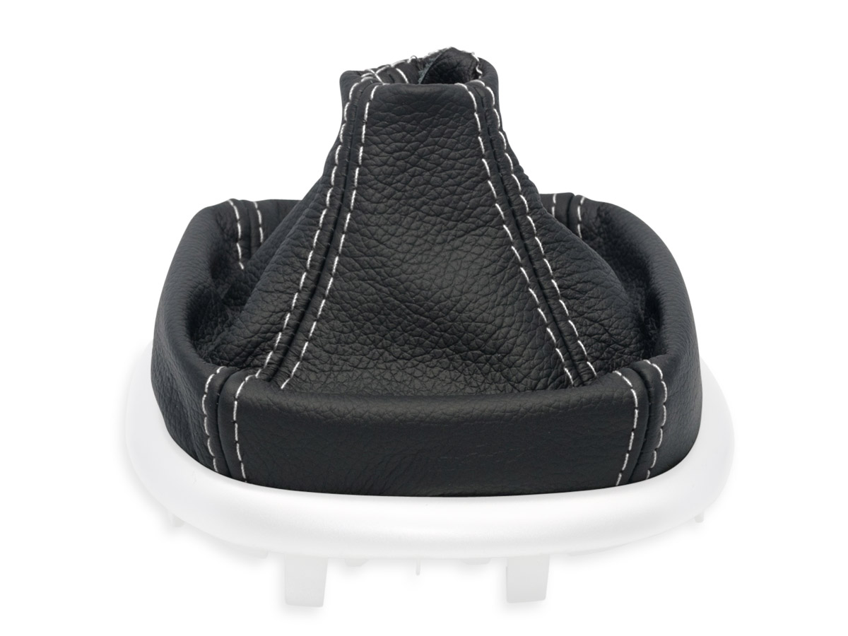 Cuffia Leva Cambio In Vera Pelle Colore Nero - Compatibile Con Renault Scenic (2003-2009) - 2