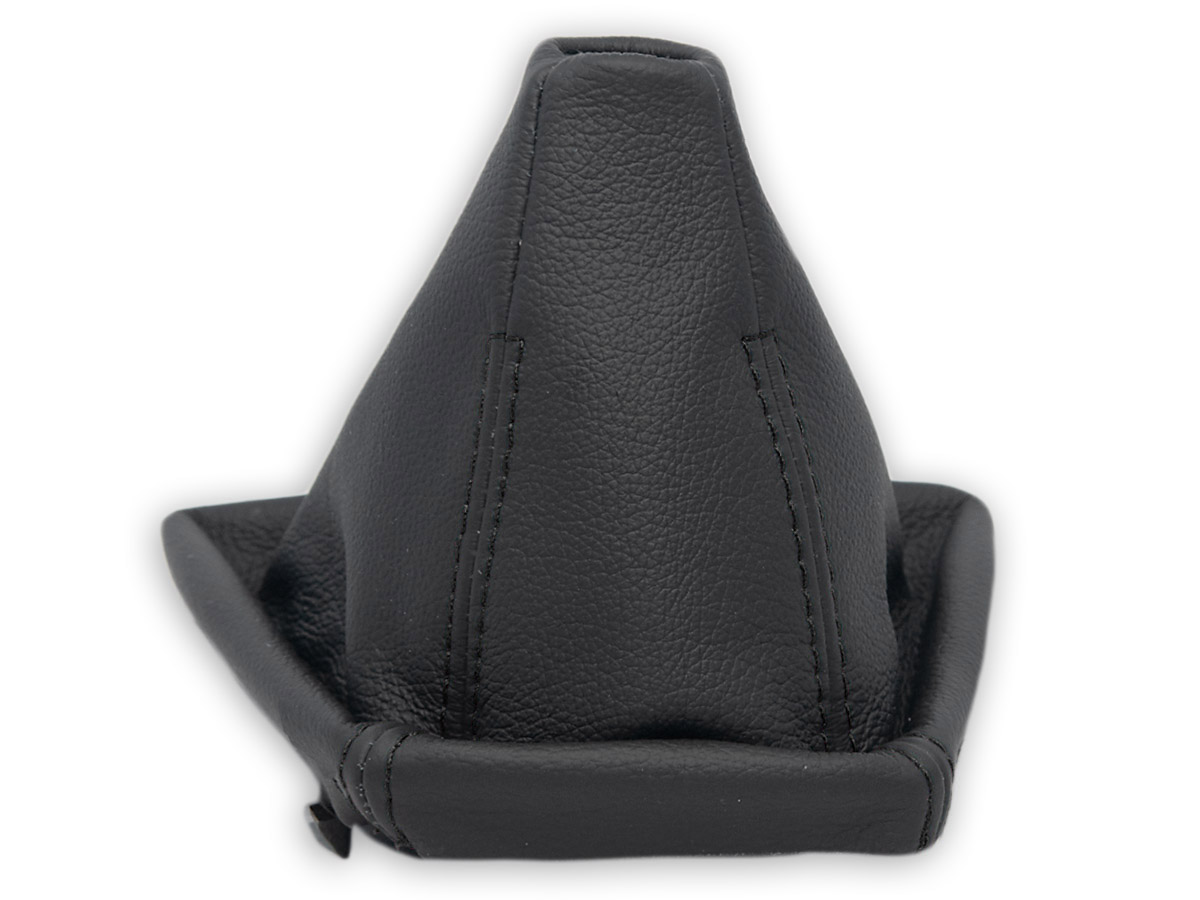 Soufflet De Levier De Vitesse En Cuir Véritable Pour BMW X3 E83 (2003-2010) - Noir Surpiqûres Noires - Boîte Manuelle Uniquement