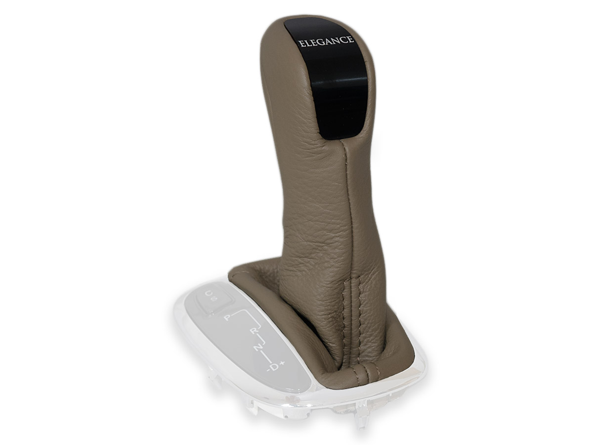 The Tuning-Shop Ltd Soufflet De Levier De Vitesse + Cadre En Cuir Compatible Avec Mercedes Classe C W203 Coutures Diverses Disponibles ( Coutures Noires