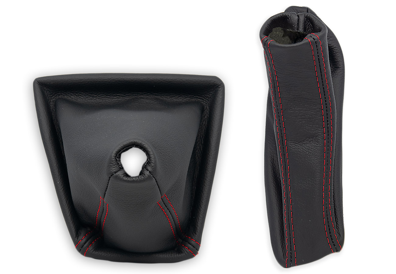 Black Leather Parking Brake Boot With Frame – For BMW X3 E83 (2003-2010) By Gearbox