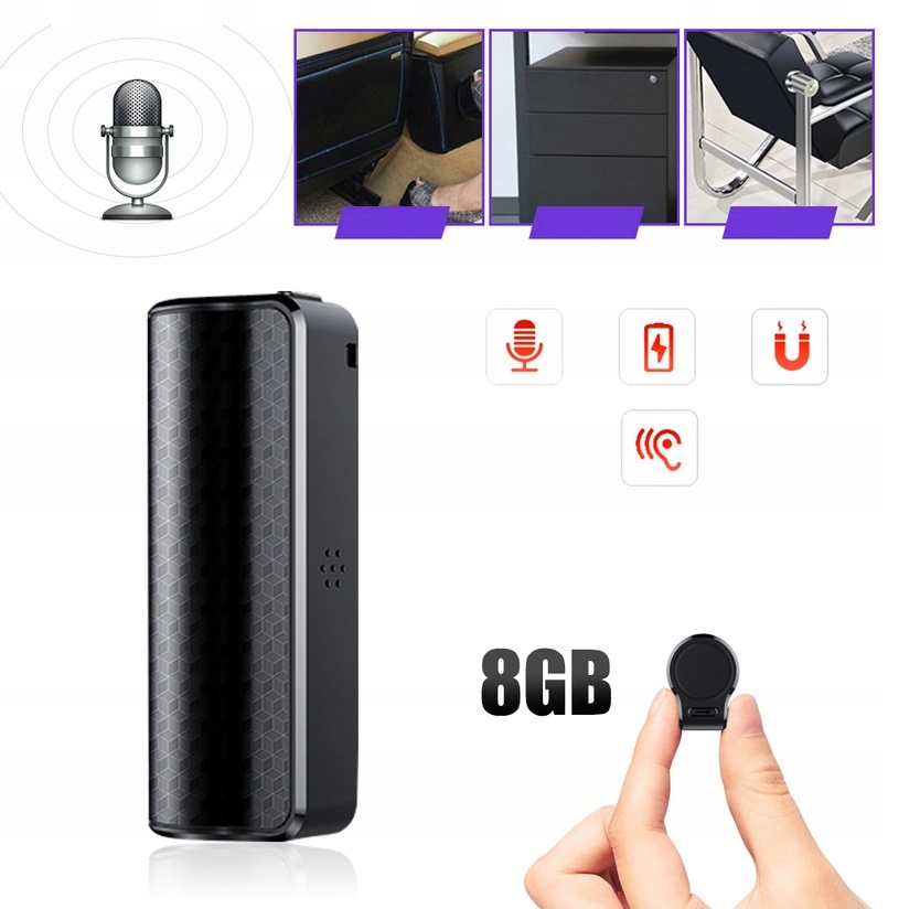 DYKTAFON REJESTRATOR PODSŁUCH - 25 DNI NAGRYWANIA