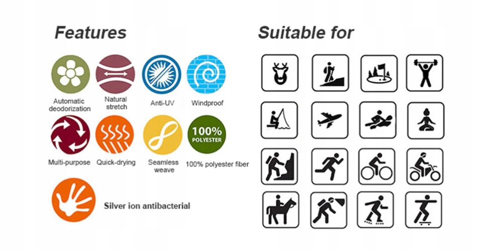 BANDANA CHUSTA KOMINIARKA KOMIN OSŁONA NA TWARZ